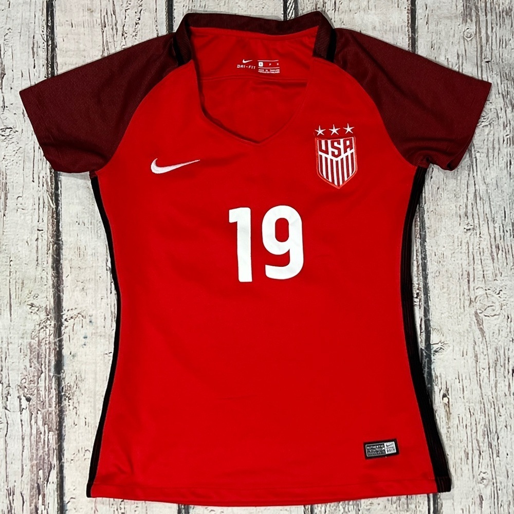 USA Soccer 2017 Crystal Dunn Nike Red FIFA Soccer Women's Futbol Jersey